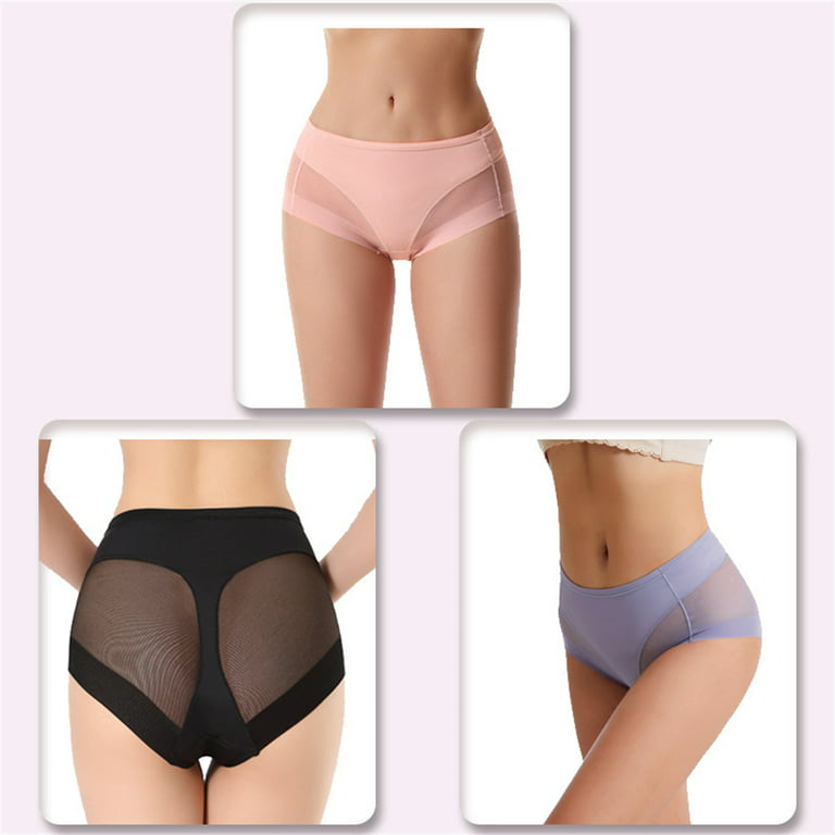 VOOPET 3Pack Invisible High Waisted Tummy Control Underwear For Women Butt  Lifter Panties Soft Seamless Briefs