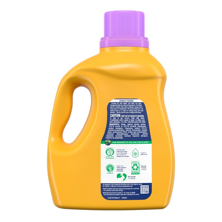 ARM & HAMMER Liquid Laundry Detergent Tropical Paradise (Pack 3) - 267 Loads, 307.5floz