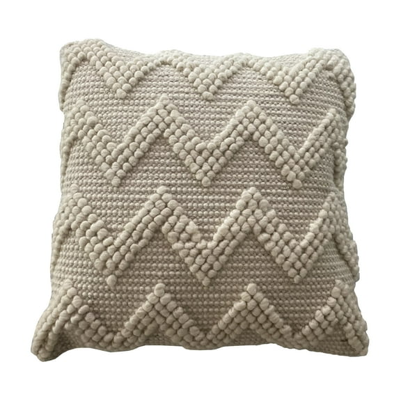 Hadley Throw Pillow, Ivory (20"x20"x4")