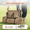 thumbnail image 3 of Hot Tent, Portable Tipi Tent with Stove Jack, Waterproof Canvas Camping Tent, Lightweight Shelter for Hiking Fishing Backpacking, 3 of 4