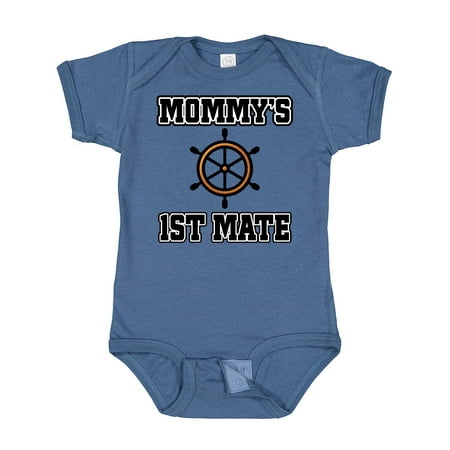 

Inktastic Mommy 1st Mate Sailing Outfit Gift Baby Boy or Baby Girl Bodysuit