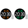 thumbnail image 1 of Reloj Pared Digital 10 Pulgadas Pantalla Fecha Y Temperatura Humedad () Naranja, 1 of 6