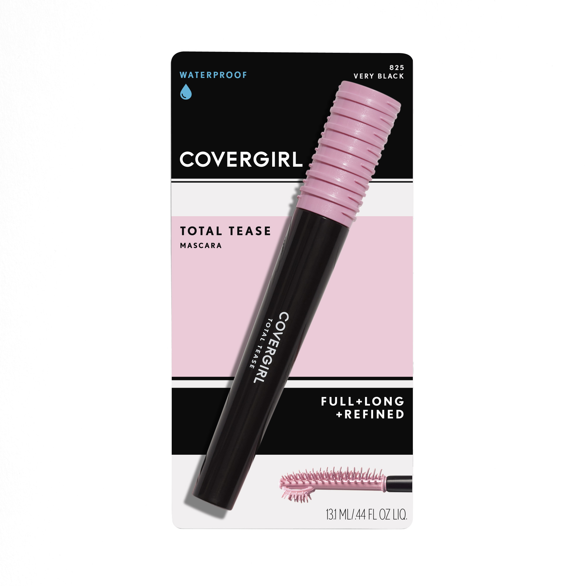 COVERGIRL Total Tease Full + Long + Refined Waterproof Mascara, Very Black, 0.21 fl oz - image 3 of 4