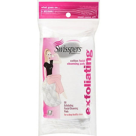 Swisspers Exfoliating Cotton Facial Cleansing Pads, 50 count - Walmart.com