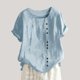 thumbnail image 1 of Fiudx Ofertas de La Semana Camisa Holgada con Estampado de Flores de Manga Corta Informal de Verano para Mujer, 1 of 5
