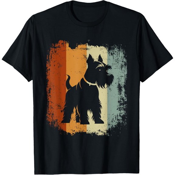 Retro Vintage Design Miniature Schnauzer Dog T-Shirt