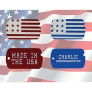 Custom Engraved Personalized Patriotic American Flag Military ID Pet Tag - See "About This Item" Below For Engraving Instructions