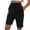 Black, variant on Inleife Womens Short Pants Fashion Women Elastic Forces Waist Casual Pockets Button Five Cents Pants