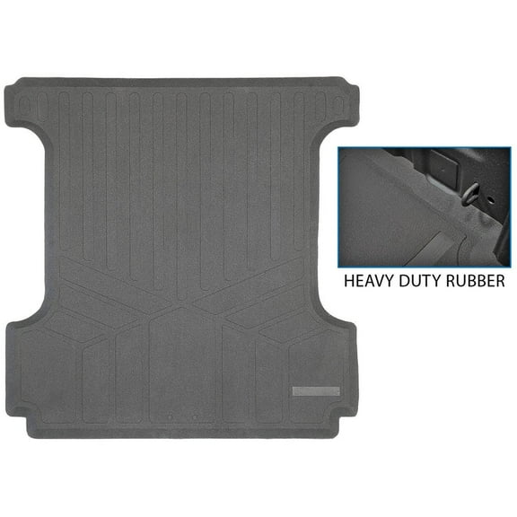 SMARTLINER Custom Fit Truck Rugged Rubber Bed Mat Compatible With 2019-2022 Ram 1500 Only Fits Crew Cab with 5'7" Short Bed