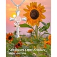 thumbnail image 7 of AWAYTR Imitation Silver Plated Alloy Cross Necklace for Women, Dainty Faith Cross Pendant with Floral Rhinestone Charm, Religious Jewelry Gift, 7 of 7