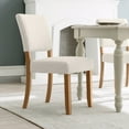 thumbnail image 5 of Brax Dining Chair with Upholstered Back and Wood Base – Set of 2 for Dining Room – Modern Chairs in Natural White Sand, Leick Home, 214452, 5 of 11