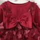 thumbnail image 4 of Odeerbi Niñas Rib Knit Mariposa Tul Vestido Primavera Otoño Manga Larga Gran Lazo Princesa Vestidos Encaje Bordado Malla Vestido, 4 of 9