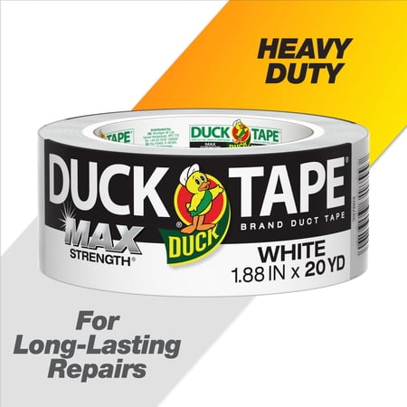Duck Max Strength Brand Duct Tape, 1.88 in. x 20 yd., White