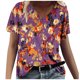 thumbnail image 2 of Fiudx Ofertas Relámpago Camiseta de Manga Corta con Cuello En V y Estampado Floral Informal de Moda para Mujer, 2 of 4