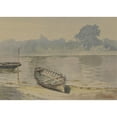 thumbnail image 2 of Ernst Morgenstern 18x14 Black Ornate Wood Framed Double Matted Museum Art Print Titled - From the Hampton Court Park, August 5, 1880, 2 of 5