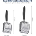 thumbnail image 2 of Cat Litter Scoop, Aluminum Alloy Sifter, Kitty Metal Scooper, Deep Shovel, Long Handle, Poop Sifting, Kitten Pooper Lifter, Durable, Heavy Duty, for Litter Box, 2 of 9