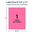 thumbnail image 6 of Avery Printable Sticker Paper, Bright Pink, 8.5" x 11", 20ct, 6 of 10