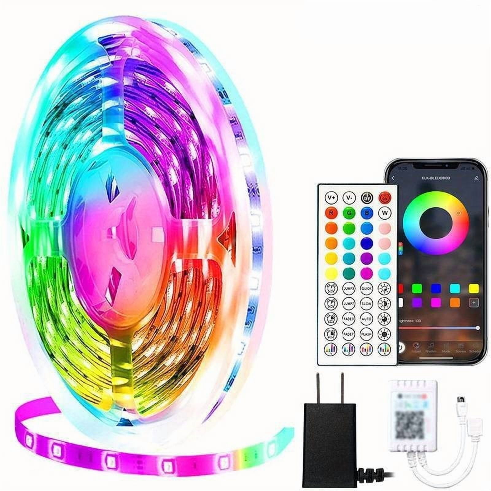 LED Strip Lights 110ft, Smart Lighting Strips with App Remote Control, RGB Music Sync Color Changing Lights for Bedroom Kitchen Party Home Decor(1 Roll)