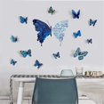 thumbnail image 5 of Vinilo decorativo de mariposas con palabras inspiradoras, diseño creativo de vinilo azul DIY, 5 of 5