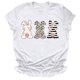 thumbnail image 2 of Puntoco Mujeres Conejito de Pascua Impresión Manga Corta O-cuello Camiseta Túnica Blusa tops Puntoco Puntoco-2652, 2 of 3