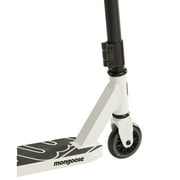 Mongoose Rise 100 Freestyle Stunt Kick Scooter, for ages 8 and up, White red