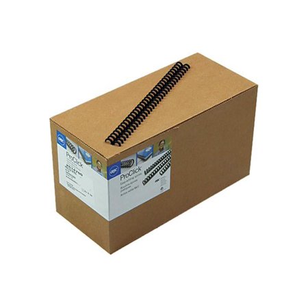 UPC: 0033816050662 | Swingline GBC ProClick Easy Edit Spines  5/16 Diameter  45 Sheet Capacity  Black  100/Box