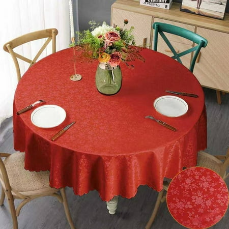 

Round Tablecloth Stain Resistant High Temperature Table Cover For Hotel Banquet Restaurant-F-120cm(47inch)