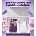 thumbnail image 6 of Magnetic Ture Color for iPhone 14 Pro Max Case with Exclusive Build-in Lens Cover [No.1 Strong N52 Magnet] for Women Girl Cute Love Girls Phone TPU Case (6.7")-Deep Purple, 6 of 6