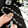 thumbnail image 3 of Brass Glass Rhinestone Chains Garland Strands For Wedding Flower Platinum 27x18x4.5mm, 3 of 6