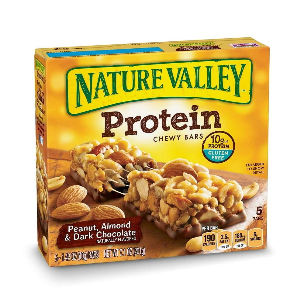 Nature Valley Chewy Granola Bar, Protein, Peanut, Almond and Dark