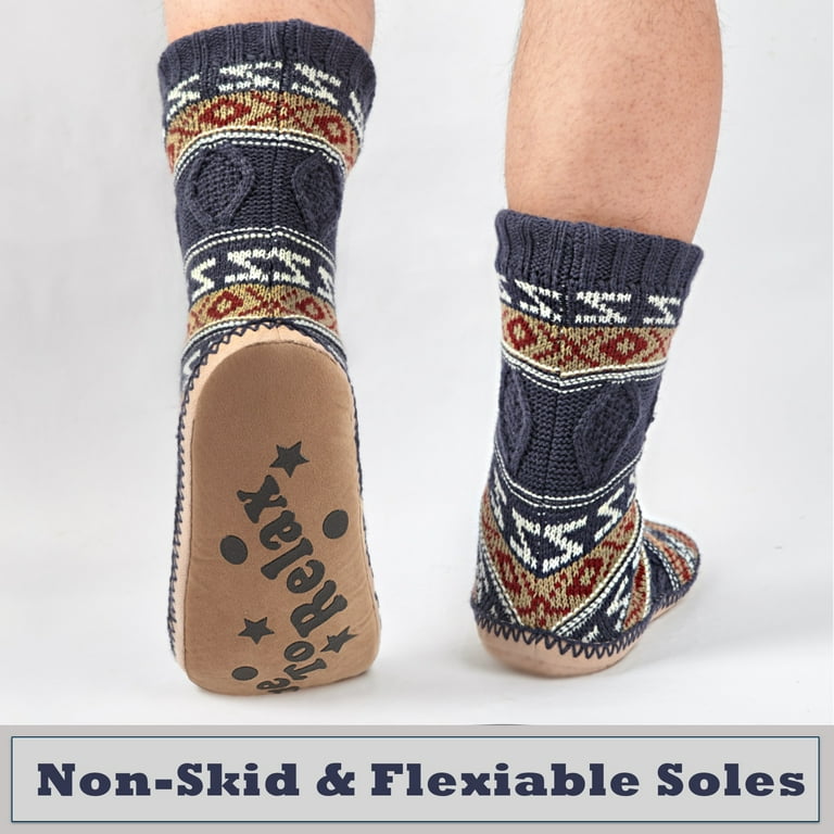Moccasin slipper socks adults best sale
