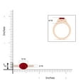 thumbnail image 4 of ANGARA Natural East-West Oval 1.25 ct Ruby Solitaire Ring with Diamonds in 14K Rose Gold for Women (Size-8x6mm) | July Birthstone, Birthday, Anniversary, Jewelry Gift for Women | Natural Ruby Ring, 4 of 8