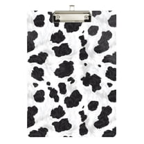 ALAZA Plastic Clipboard A4 Letter Size Decorative Clipboards for Students Women Men 9" x 12.5" Cow Print