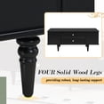 thumbnail image 5 of Hassch Modern Coffee Table with 4 Drawers & Hidden Side Compartments, Multifunctional Center Table with Solid Wood Legs, for Living Room, Bedroom, Office, 47.2"L x 23.6"W x 19.3"H, Black, 5 of 9