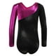 thumbnail image 3 of Maillot de Gimnasia Leotardo Atlético de Danza de Baile de Ballet Rayadas para Niñas Chicas 6 Salvador Leotardo metálico de manga larga, 3 of 7