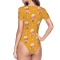 thumbnail image 4 of Fotbe Cute Popcorn Women's Crew Neck Short Sleeves Bodysuit Tops Round Neck Slim Sleeveless Soft Comfortable Basic-X-Large, 4 of 9