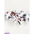 thumbnail image 6 of Yunliwuli Baby Girl Pants Suit, Casual Party Sleeveless Knitting Romper Shirt + Bull Animal Print Shorts + Headband, 6 of 10