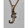 thumbnail image 2 of cadena con dije de la letra J, chapa de oro de 18 kilates, con zirconias blancas maria almudena collar de inicial J, 2 of 3