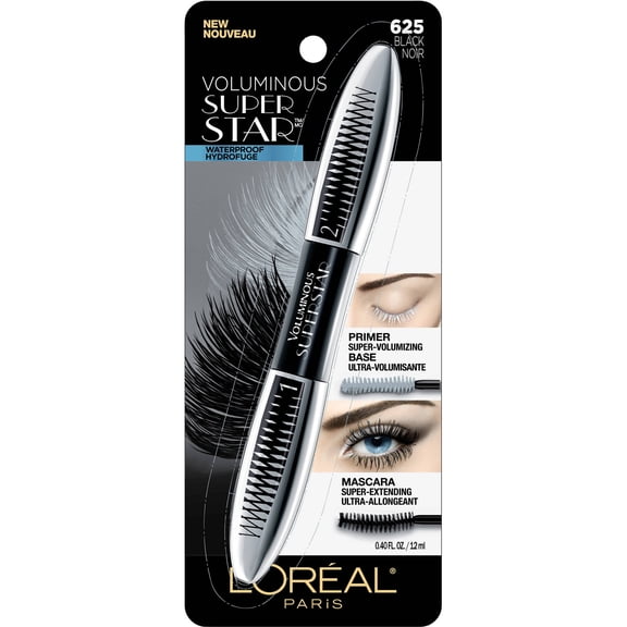 L'Oreal Paris Voluminous Superstar Waterproof Mascara, Black