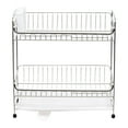 thumbnail image 5 of IRIS 2-tier Medium-sized Dish Rack with Drain Spout, White, 5 of 10