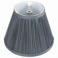 thumbnail image 2 of Softback Mushroom Pleated Lamp Shade, 5 inch Top, 9 inch Bottom, 7 inch Slant Gray Single, 2 of 5