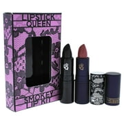 Smokey Lip Kit by Lipstick Queen for Women - 2 Pc Kit 0.12oz Black Lace Rabbit, 0.12oz Mauve Sinner