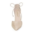 thumbnail image 2 of BLISSFUL STEP Escarpins Habillés à Talons Blocs Hauts pour Femmes à Bout Pointu avec Bride à la Cheville Beige 8, 2 of 8