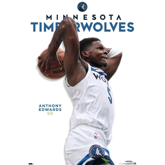 NBA Minnesota Timberwolves - Anthony Edwards Feature Series 24 Wall Poster, 22.375" x 34"