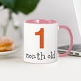 thumbnail image 3 of CafePress - 1 Month Old Mug - 11 oz Ceramic Mug - Novelty Coffee Tea Cup, 3 of 4