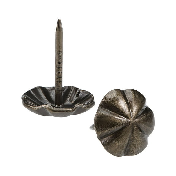 Uxcell Upholstery Nails Tacks 16mm Head Dia 20mm Length  Thumb Push Pins Bronze Tone, 40 Pack