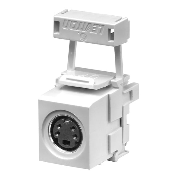 Leviton 40734-W White Quickport S-Video Snap-in Connector