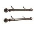 thumbnail image 2 of Domovina Noble 1.5 - inc  dia. Side Curtain Rod 12-20 inch long, Set of 2-Color:Cocoa, 2 of 2