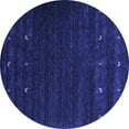 thumbnail image 1 of Ahgly Company Indoor Round Abstract Blue Contemporary Area Rugs, 7' Round, 1 of 4