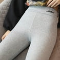 thumbnail image 3 of Fesfesfes Women Leggings Winter Lamb Fleece Leggings Plus Fleece Outer Embroidery Thread Gray High Waist Warm Small Black Pants Sale Items, 3 of 6